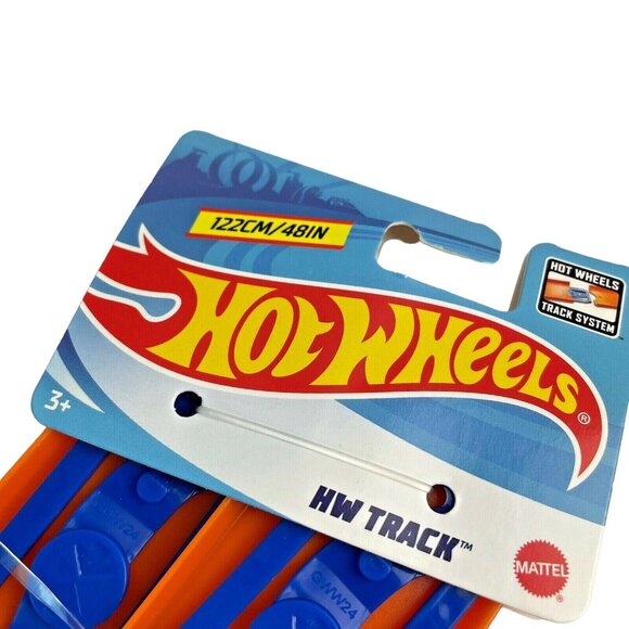 Set 2 Hot Wheels New Track 2 x 24 in Straight Track Pieces Connectors mq 4 feet - Picture 2 of 5
